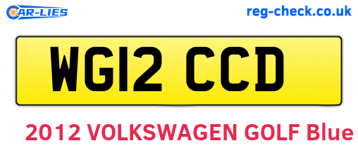 WG12CCD are the vehicle registration plates.