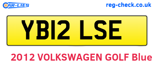 YB12LSE are the vehicle registration plates.