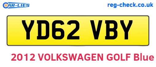 YD62VBY are the vehicle registration plates.