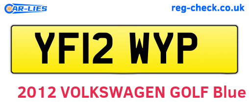 YF12WYP are the vehicle registration plates.