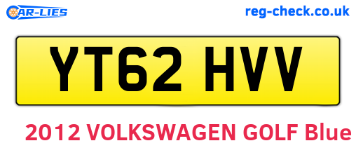 YT62HVV are the vehicle registration plates.