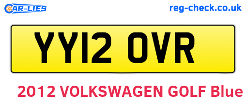 YY12OVR are the vehicle registration plates.