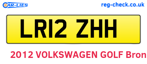 LR12ZHH are the vehicle registration plates.
