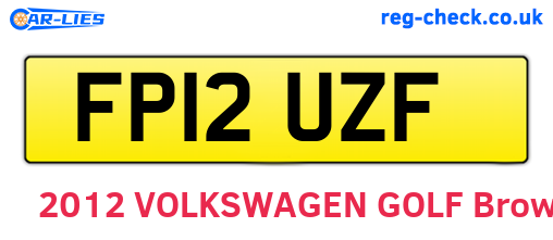 FP12UZF are the vehicle registration plates.