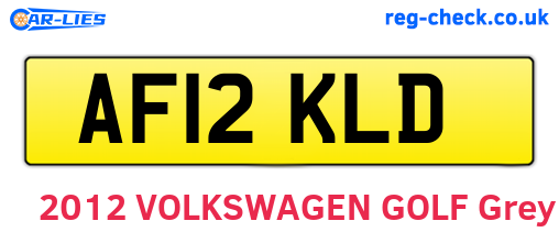 AF12KLD are the vehicle registration plates.