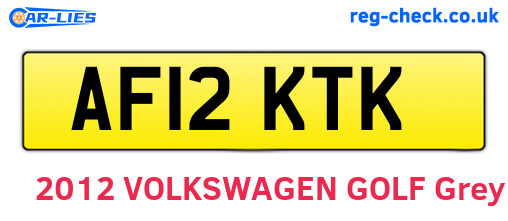 AF12KTK are the vehicle registration plates.