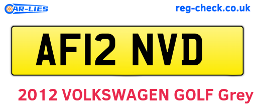AF12NVD are the vehicle registration plates.