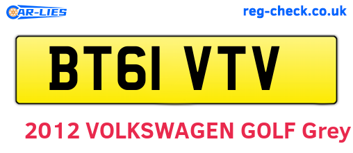 BT61VTV are the vehicle registration plates.