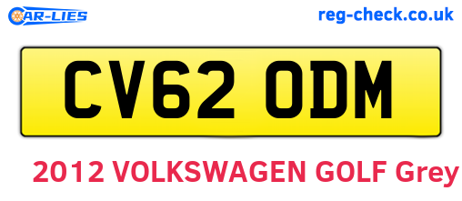 CV62ODM are the vehicle registration plates.