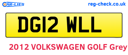 DG12WLL are the vehicle registration plates.