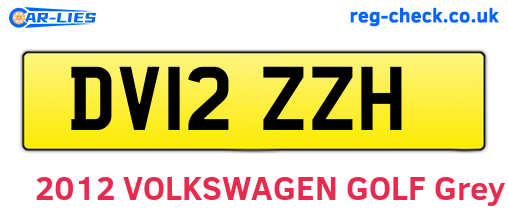 DV12ZZH are the vehicle registration plates.