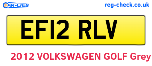 EF12RLV are the vehicle registration plates.