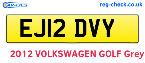 EJ12DVY are the vehicle registration plates.