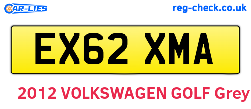 EX62XMA are the vehicle registration plates.