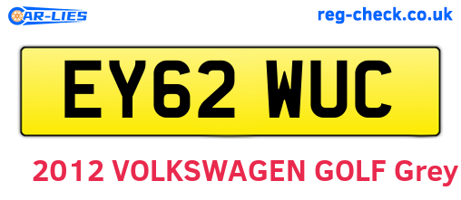 EY62WUC are the vehicle registration plates.