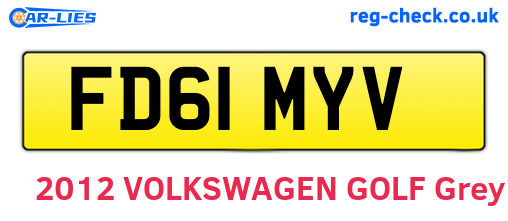 FD61MYV are the vehicle registration plates.