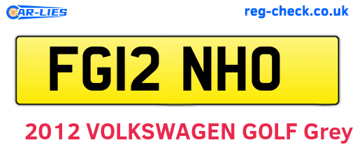 FG12NHO are the vehicle registration plates.