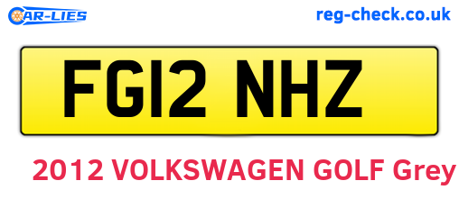FG12NHZ are the vehicle registration plates.