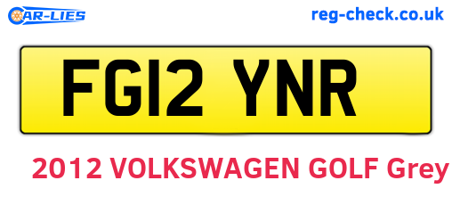 FG12YNR are the vehicle registration plates.