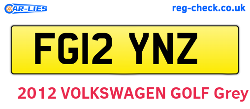 FG12YNZ are the vehicle registration plates.