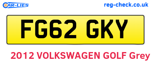 FG62GKY are the vehicle registration plates.