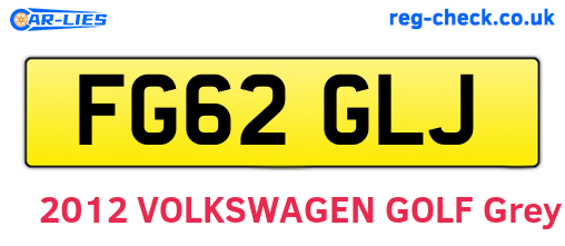 FG62GLJ are the vehicle registration plates.