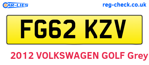 FG62KZV are the vehicle registration plates.