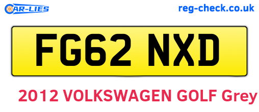 FG62NXD are the vehicle registration plates.
