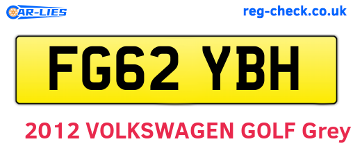 FG62YBH are the vehicle registration plates.