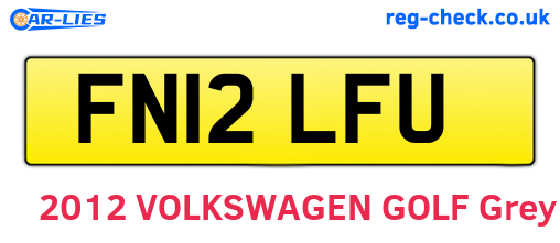FN12LFU are the vehicle registration plates.