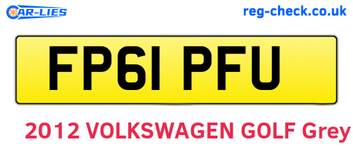 FP61PFU are the vehicle registration plates.