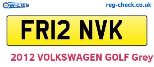 FR12NVK are the vehicle registration plates.