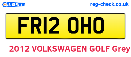 FR12OHO are the vehicle registration plates.