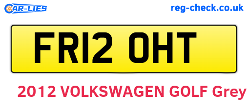 FR12OHT are the vehicle registration plates.
