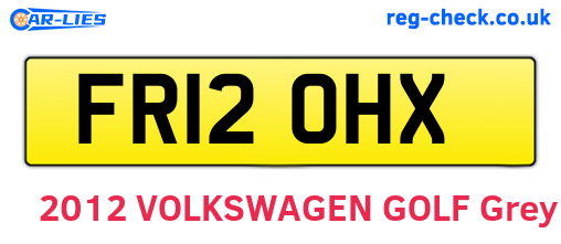 FR12OHX are the vehicle registration plates.