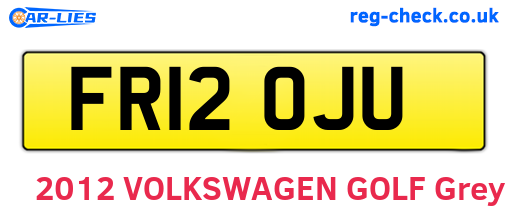 FR12OJU are the vehicle registration plates.