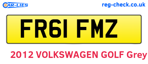 FR61FMZ are the vehicle registration plates.