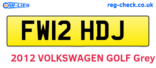 FW12HDJ are the vehicle registration plates.