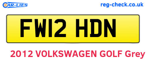 FW12HDN are the vehicle registration plates.
