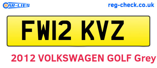 FW12KVZ are the vehicle registration plates.