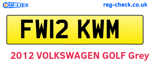 FW12KWM are the vehicle registration plates.