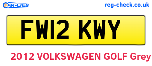 FW12KWY are the vehicle registration plates.