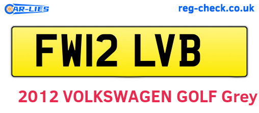 FW12LVB are the vehicle registration plates.