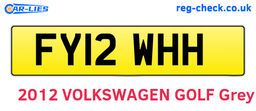 FY12WHH are the vehicle registration plates.