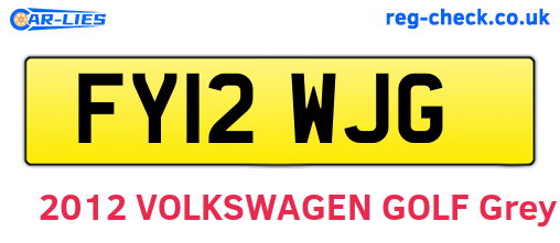 FY12WJG are the vehicle registration plates.