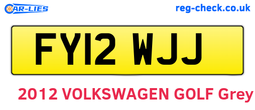 FY12WJJ are the vehicle registration plates.