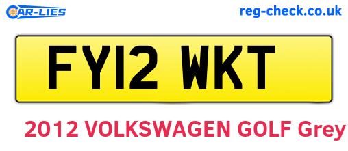 FY12WKT are the vehicle registration plates.