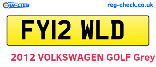 FY12WLD are the vehicle registration plates.