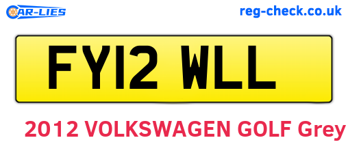 FY12WLL are the vehicle registration plates.