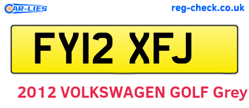 FY12XFJ are the vehicle registration plates.